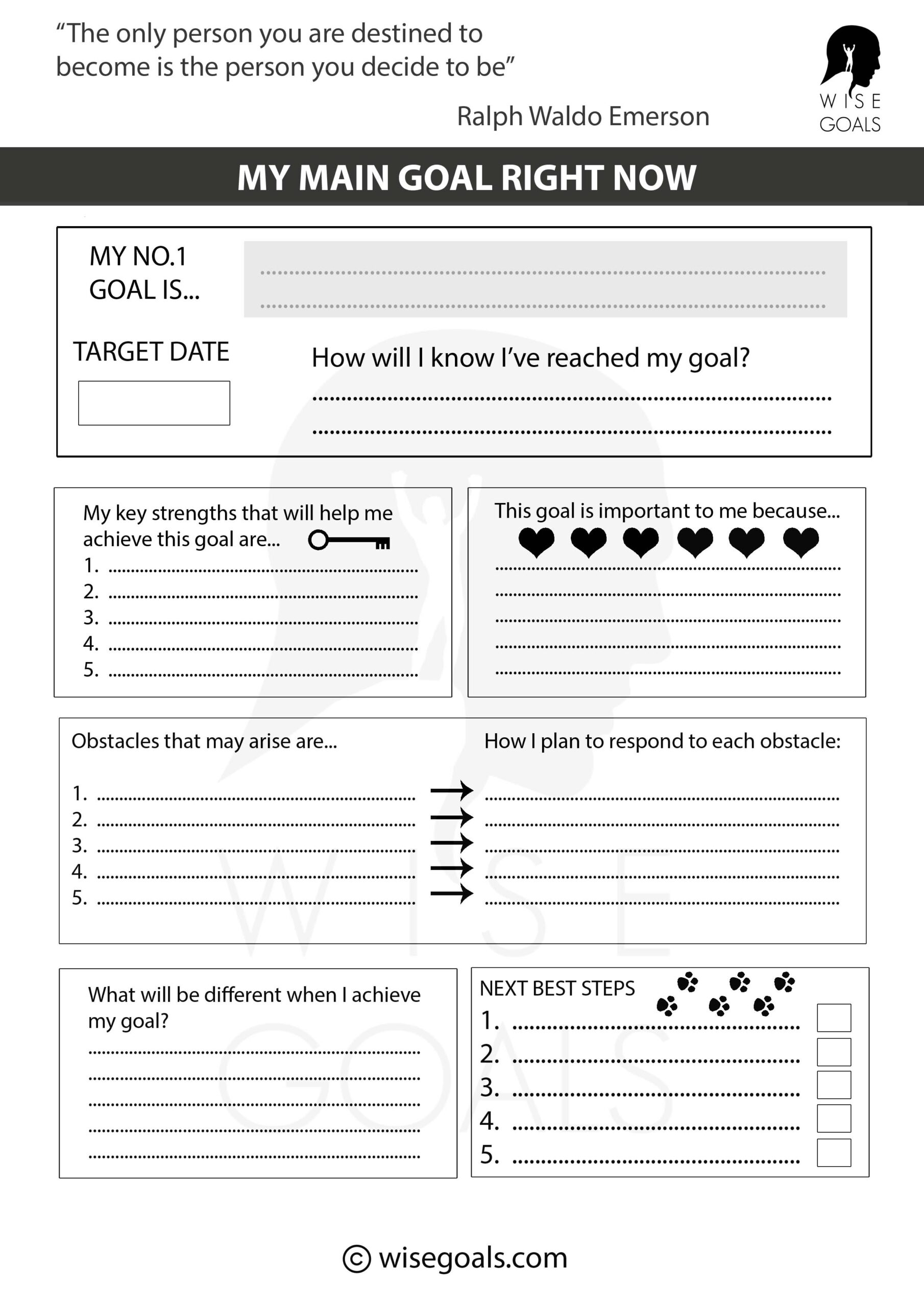 Free Goal Setting Templates Printable