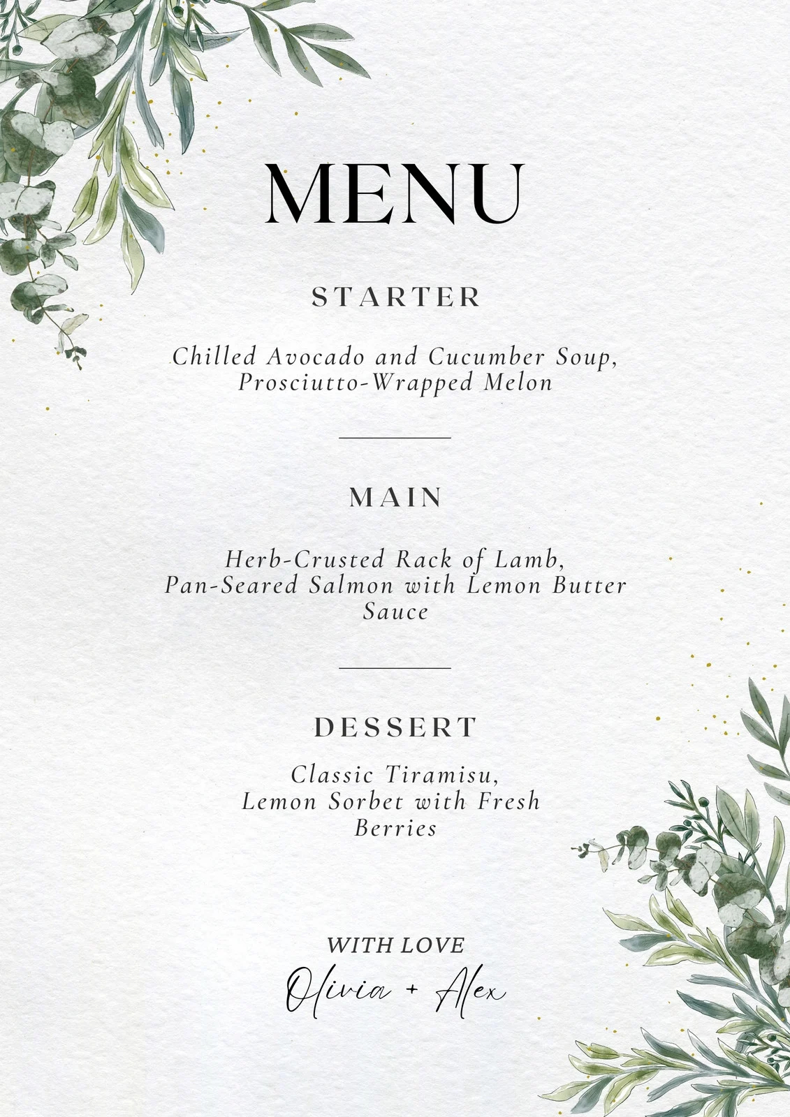 Free Menu Templates Printable