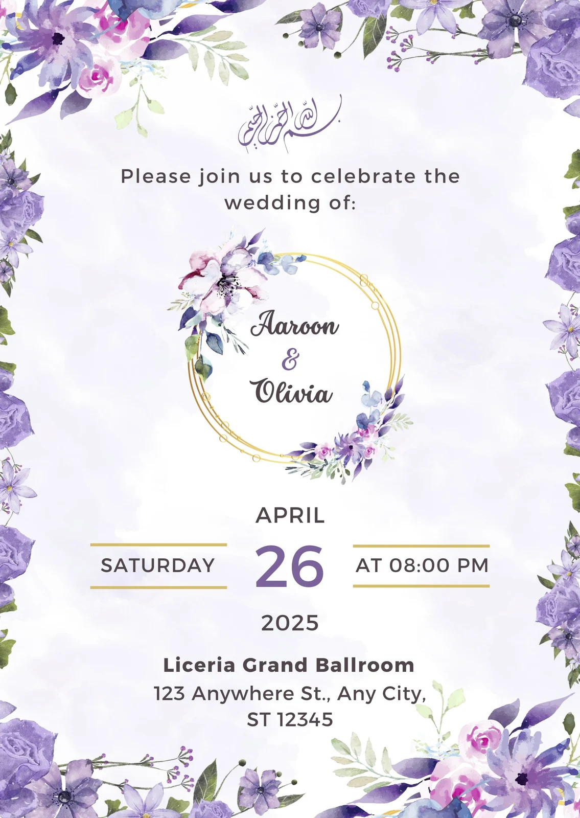 Free Wedding Invitation Templates Printable