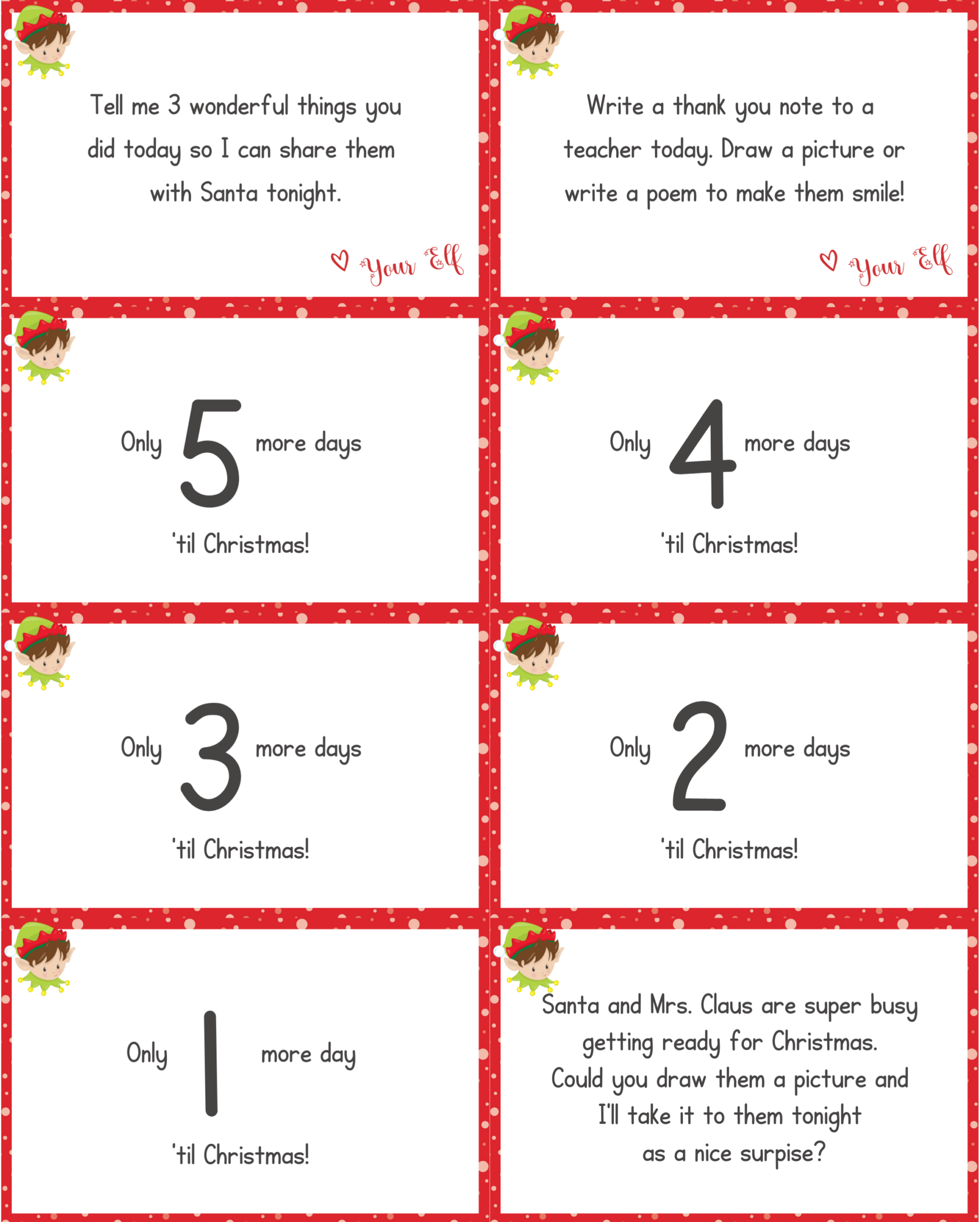 32 Free Elf On The Shelf Printable Notes Play Party Plan 32 Free Elf On The Shelf Printable Notes Play Party Plan