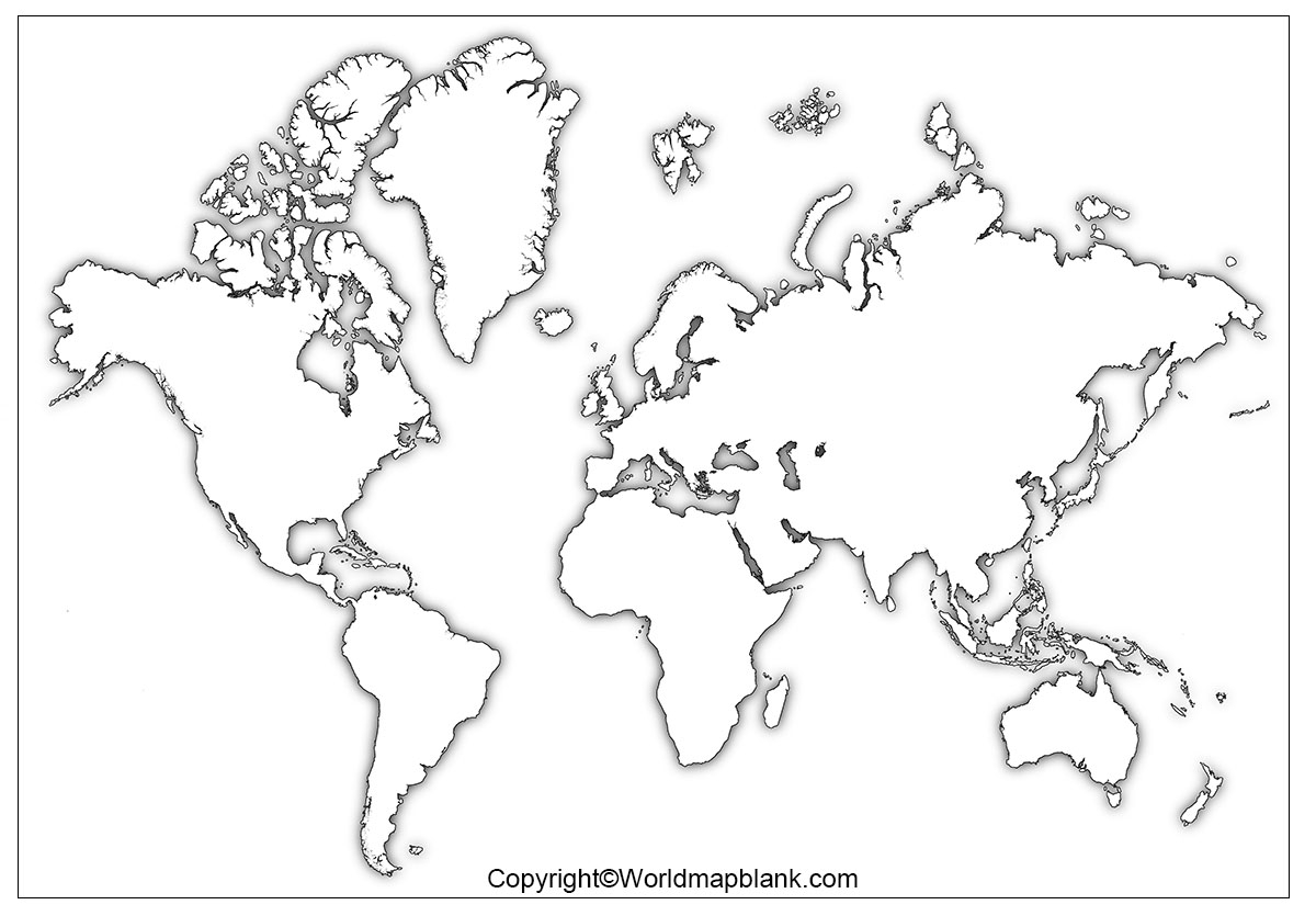 Blank Map Of The Continents And Oceans Printable Blank Map Of The Continents And Oceans Printable