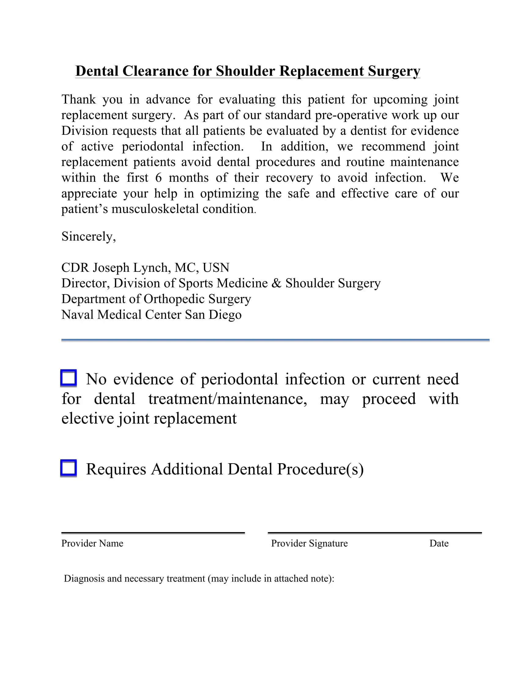 Printable Dental Clearance Form Printable Party Favors